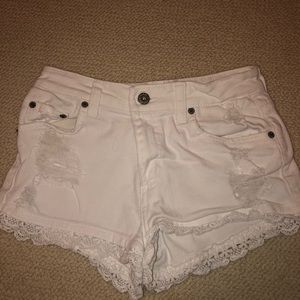 LF (carmar) white jean shorts